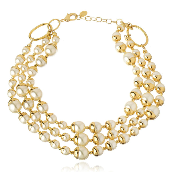 NIX NECKLACE - PEARL GOLD