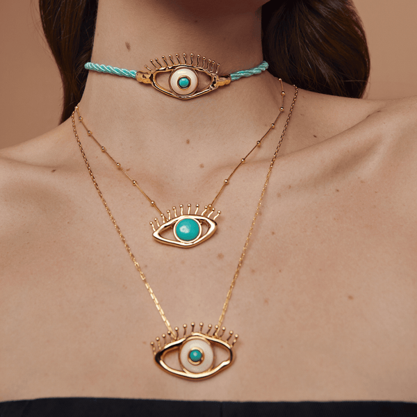 ANNA PRATA-OLHO GREGO P NECKLACE