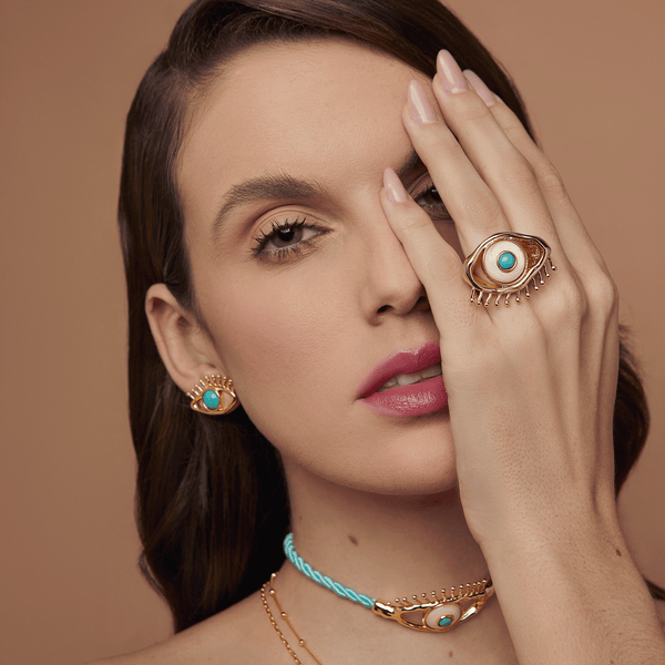 ANNA PRATA-OLHO GREGO EARRING